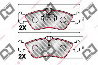 DJ PARTS bp2163 -  Комплект тормозных колодок, дисковый тормоз